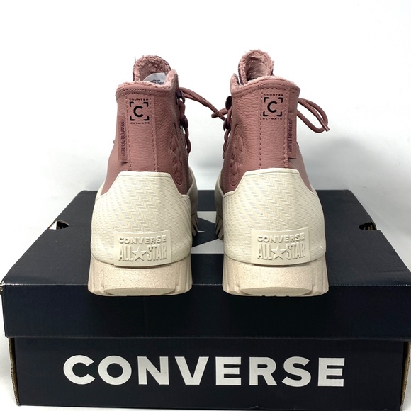 Converse Lugged 2.0 Waterproof Platform High Sneakers Women Saddle Dark A01329C - Picture 4 of 11